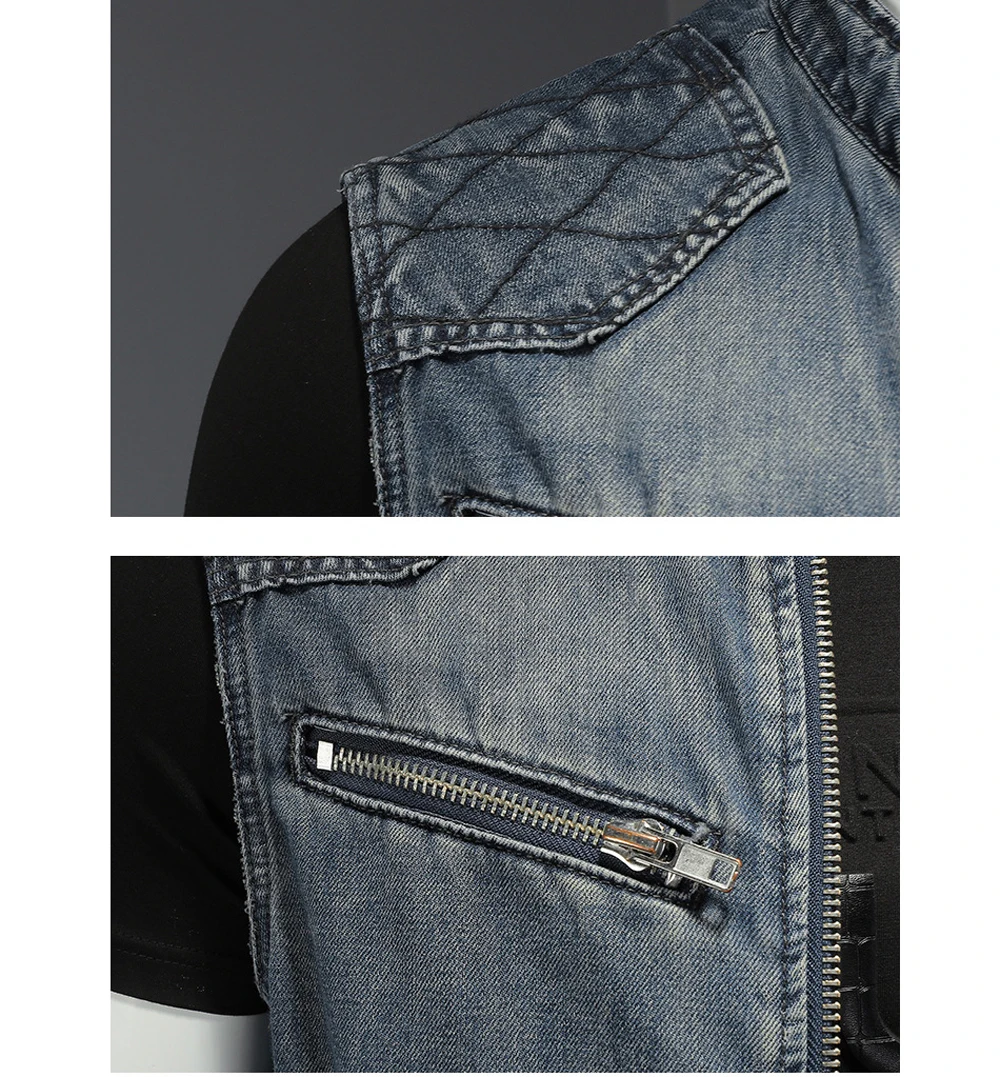 DIMUSI Mens Denim Vests Vintage Fashion Design Retor Sleeveless Jackets Men Streetwear Ripped Hole Punk Jean Waistcoats Clothing 14 S3b60884aa6894f8cb3e9c8fde32fd344v