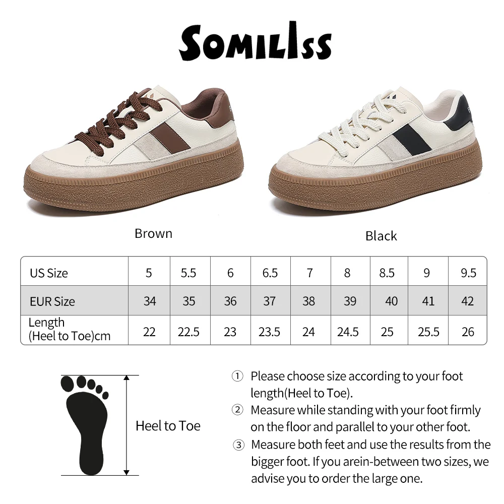 SOMILISS Women Sneakers Genuine Leather Suede Leather Patchwork Lace-Up Round Toe Ladies Casual Sneakers Designer Brand Shoes