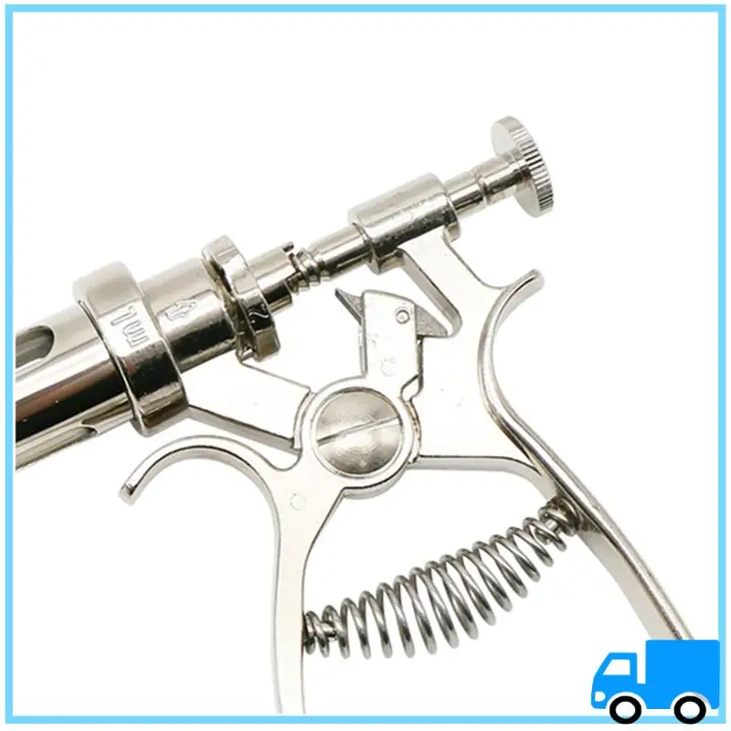 

Latest Veterinary Animal Continuous Injection Syringe Tool Stainless Steel Automatic Vaccination Tool 10Ml For Cow Pig Sheep