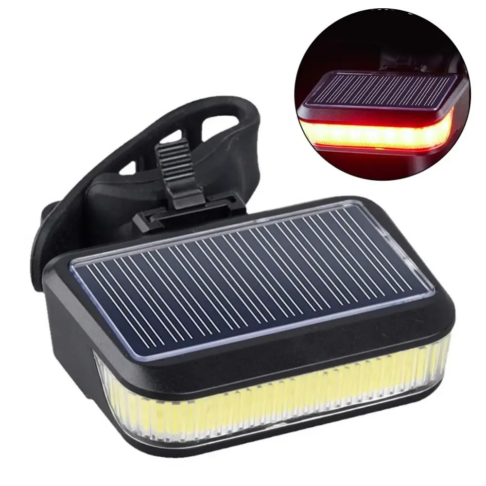 

6 Gears Bike Solar Taillights Foldable Waterproof Emergency Warning Lights Multifunctional Charging Strap-On Installation