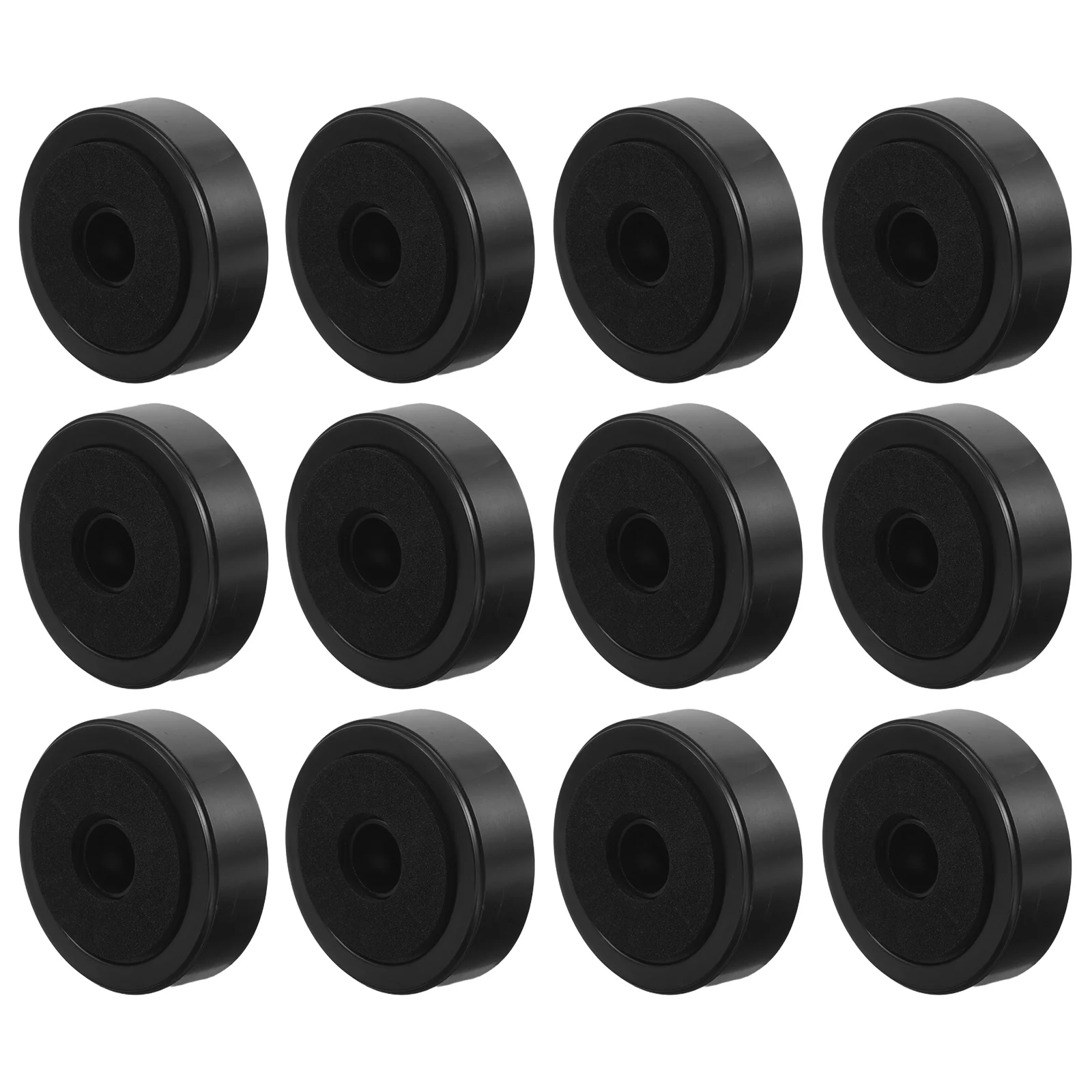 

12Pcs Speaker Isolation Feet Pads Black Rubber Sponge Non Slip Audio Vibration Dampening Protectors for Amplifier Cd Dvd Player