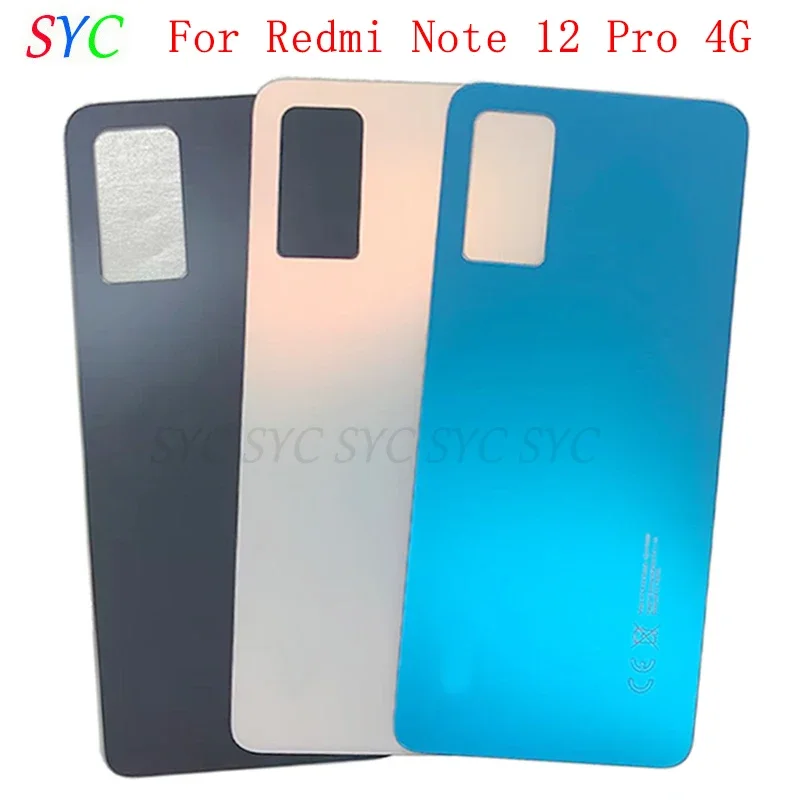 

Back Door Battery Cover Housing Case For Redmi Note 12 Pro 4G Rear Cover with Logo Repair Parts
