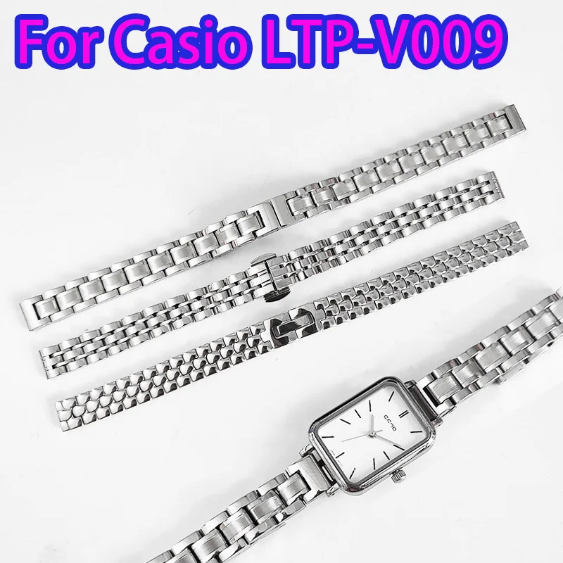 

Substitute Casio LTP-V009 stainless steel watch strap with solid replacement for original 1330 LTPV009 bracelet for women