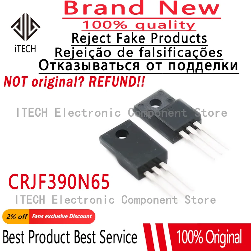 10pcs/lot Original CRJF390N65 CRJF390N65GC CRJF 390N65GC TO-220 100% New and Genuine