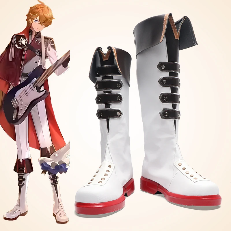 New Game Cosplay Boots Genshin Impact Tartaglia Shoes Customized Halloween Party Props In Large Sizes For Both Men And Women