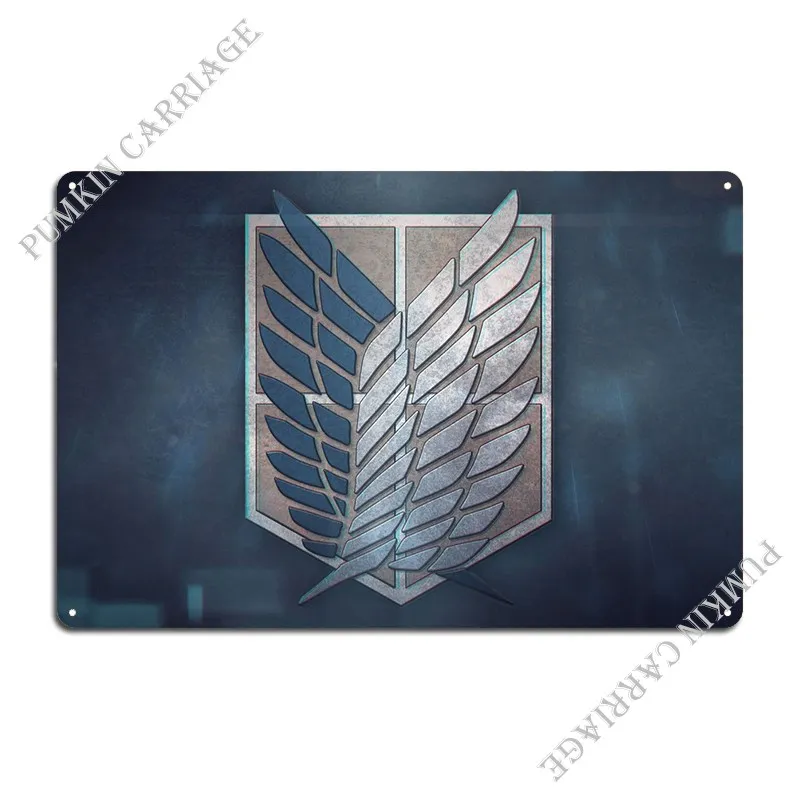 Shingeki No Kyojin Metal Sign Pub Cave Pub Club Tin Sign Poster