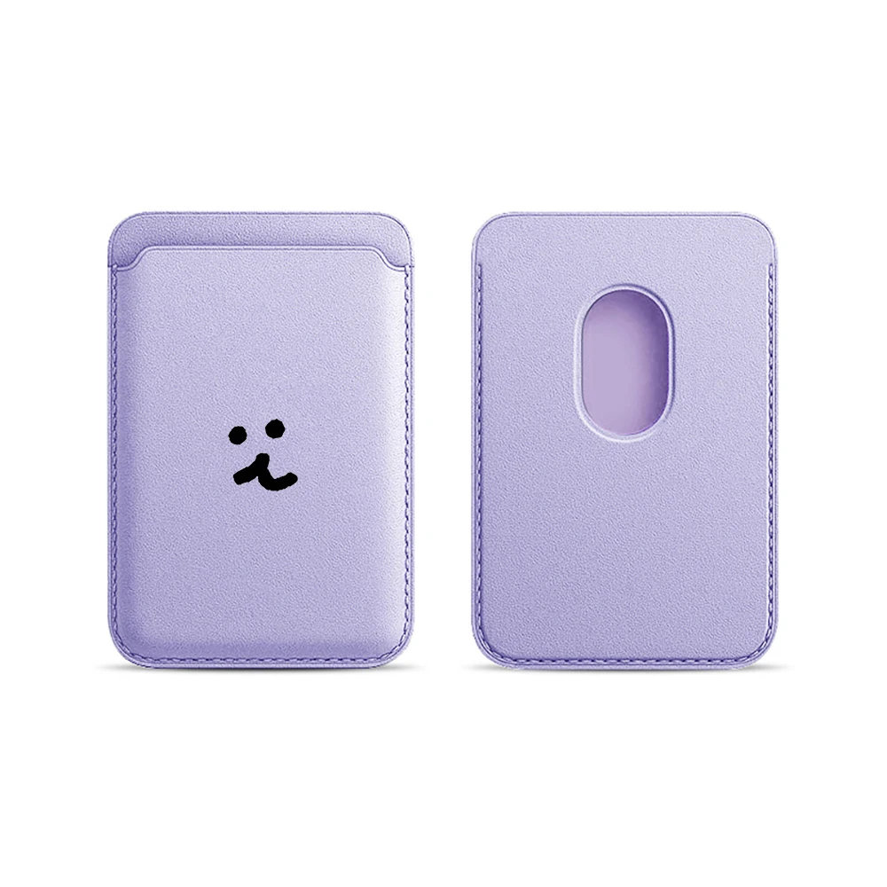 Minimalistisches, niedliches Leder-Kartenetui für Magnetische Hüllen, geeignet für alle iPhones mit Magsafe-Kartenfunktion. – Detail 8