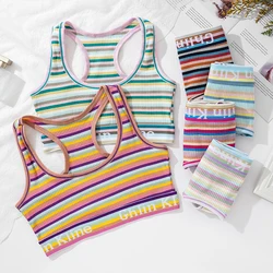 Hot Sale New Girls Bra Top Seamless Cotton Comfort Sports Teenager's Bras Trendy Cute No Steel Ring Underwear Sleep Vest