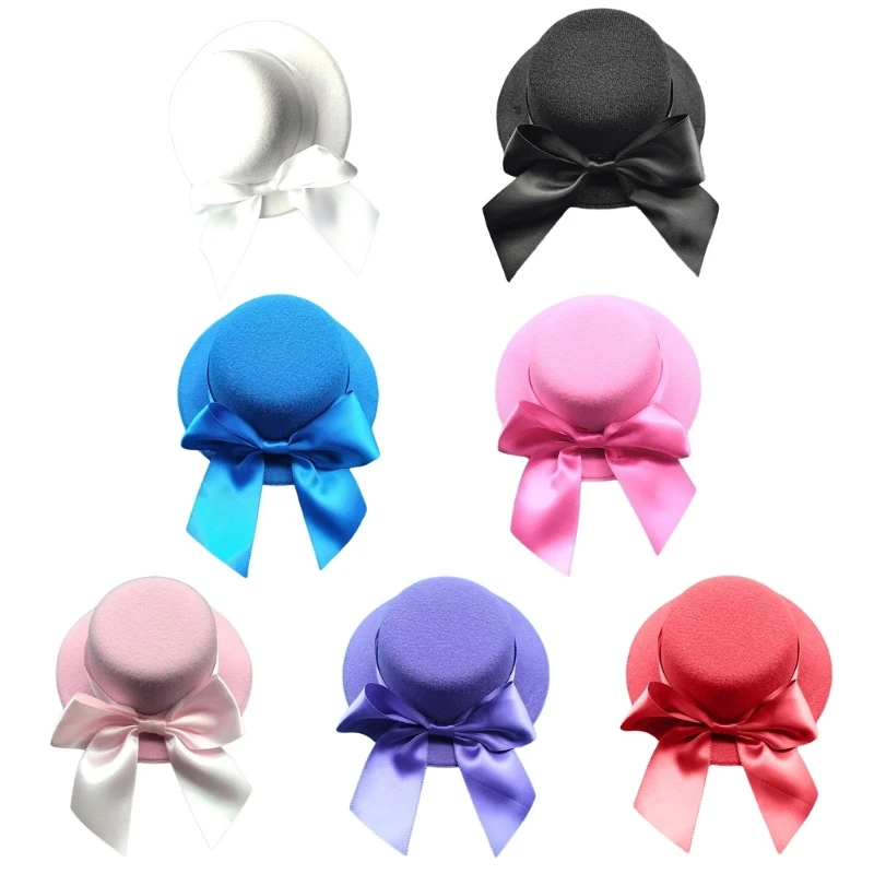 Bowknot Fascinator Hat Hair Clip Girl Photography Hair Clip Medieval Hairpin