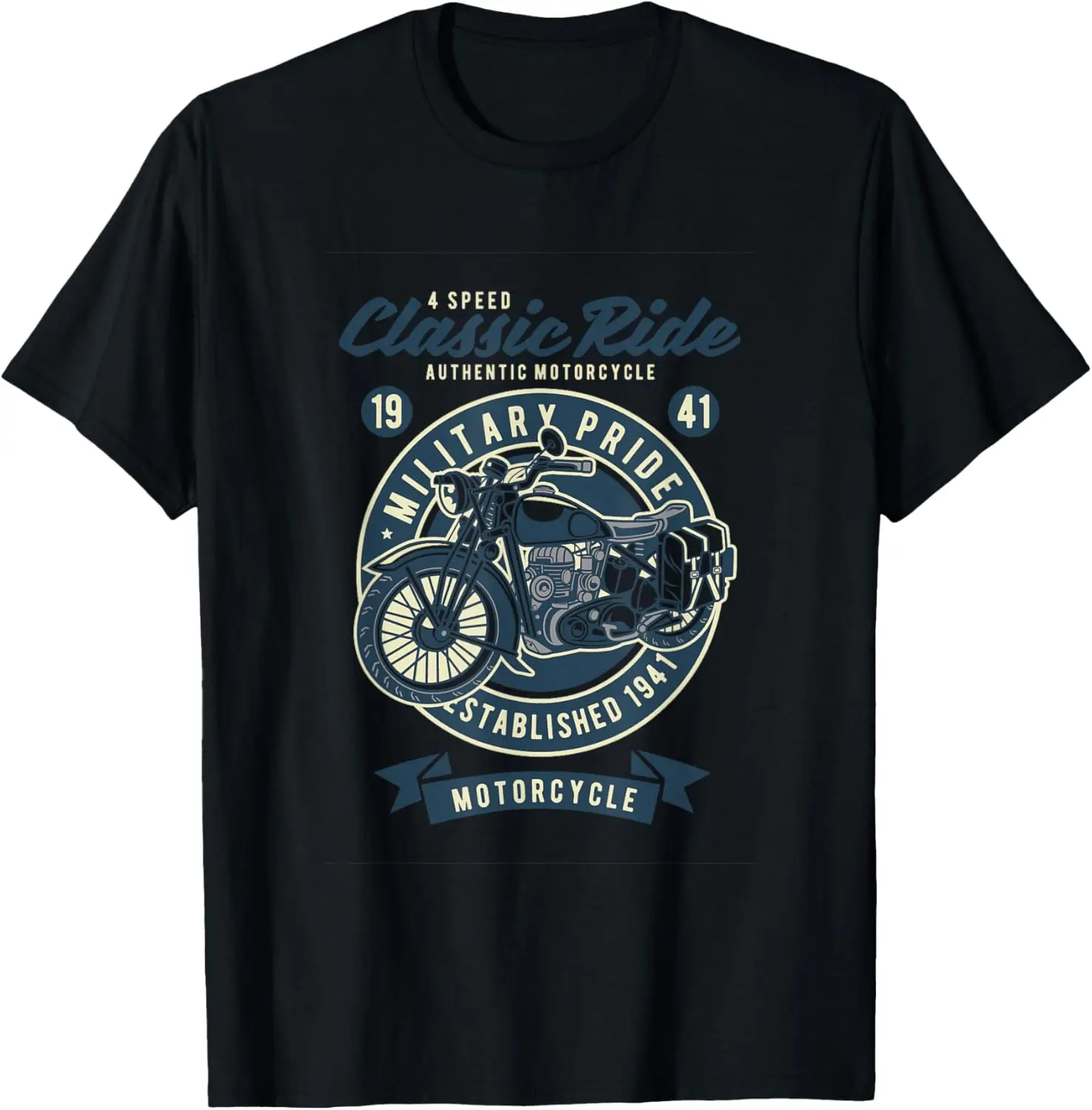 

4 Speed Classic Ride Motorcycle T-Shirt Motorcycle