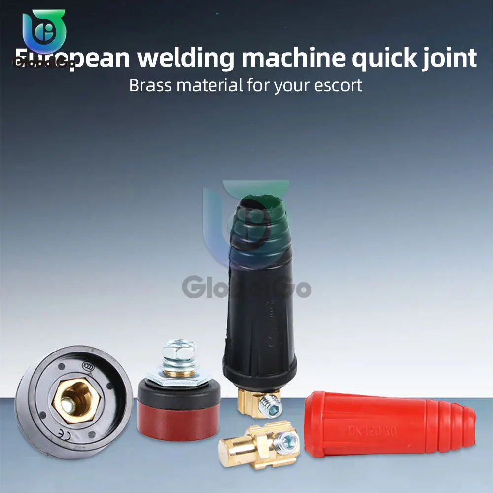 Europe Welding Machine Quick Fitting Male Cable Connector Socket Plug Adapter DKJ 10-25 35-50 50-70