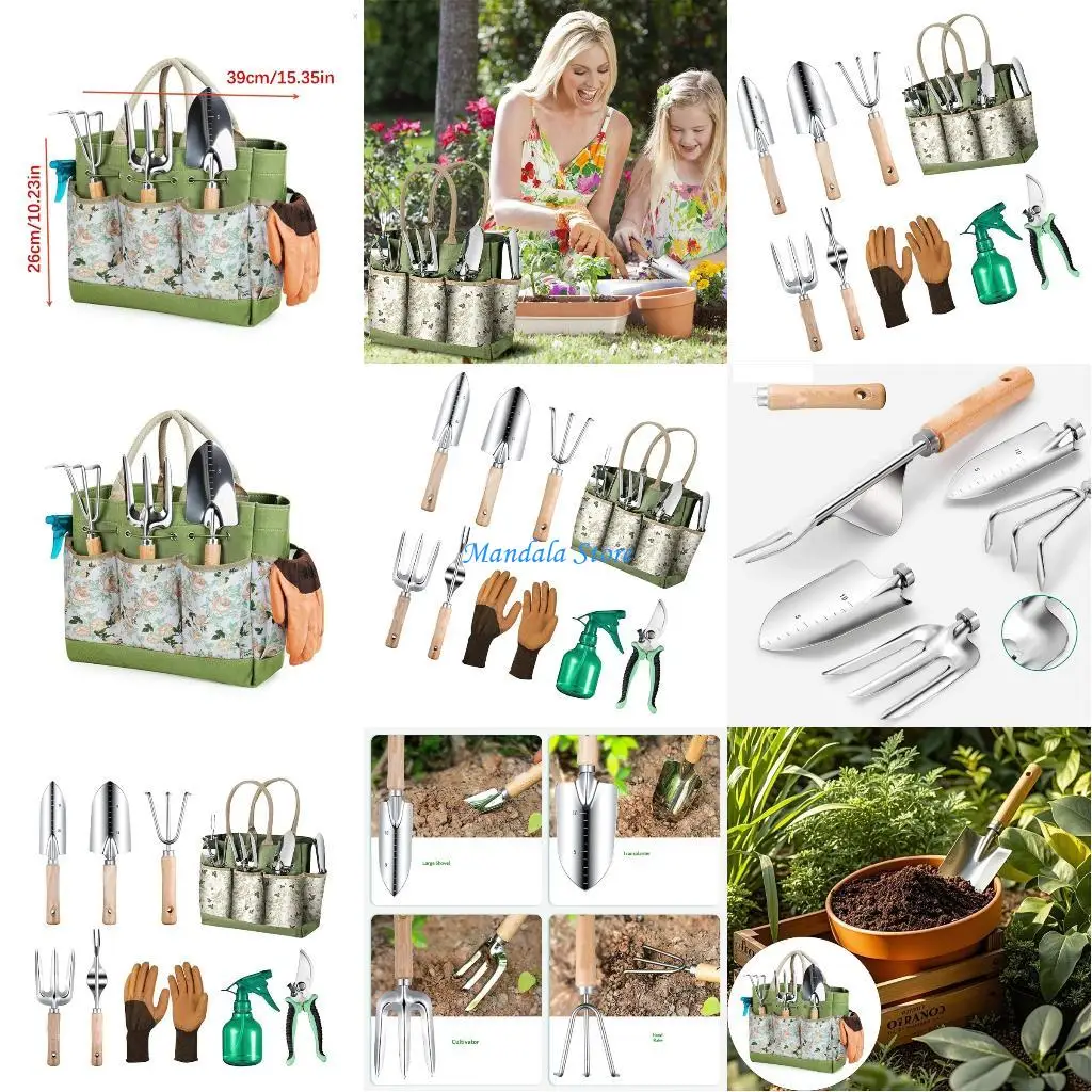 

U2JC Stainless Steel Garden Tool Set with Ergonomic Handle for Comfortable Gardening