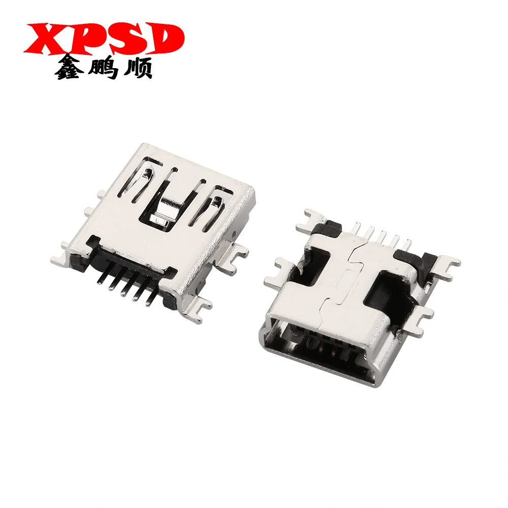 Mini USB SMD SMT 4Pin 5Pin Female Mini B Socket Connector Plug Straight SMT SMD DIP Jack Connector Plug-in