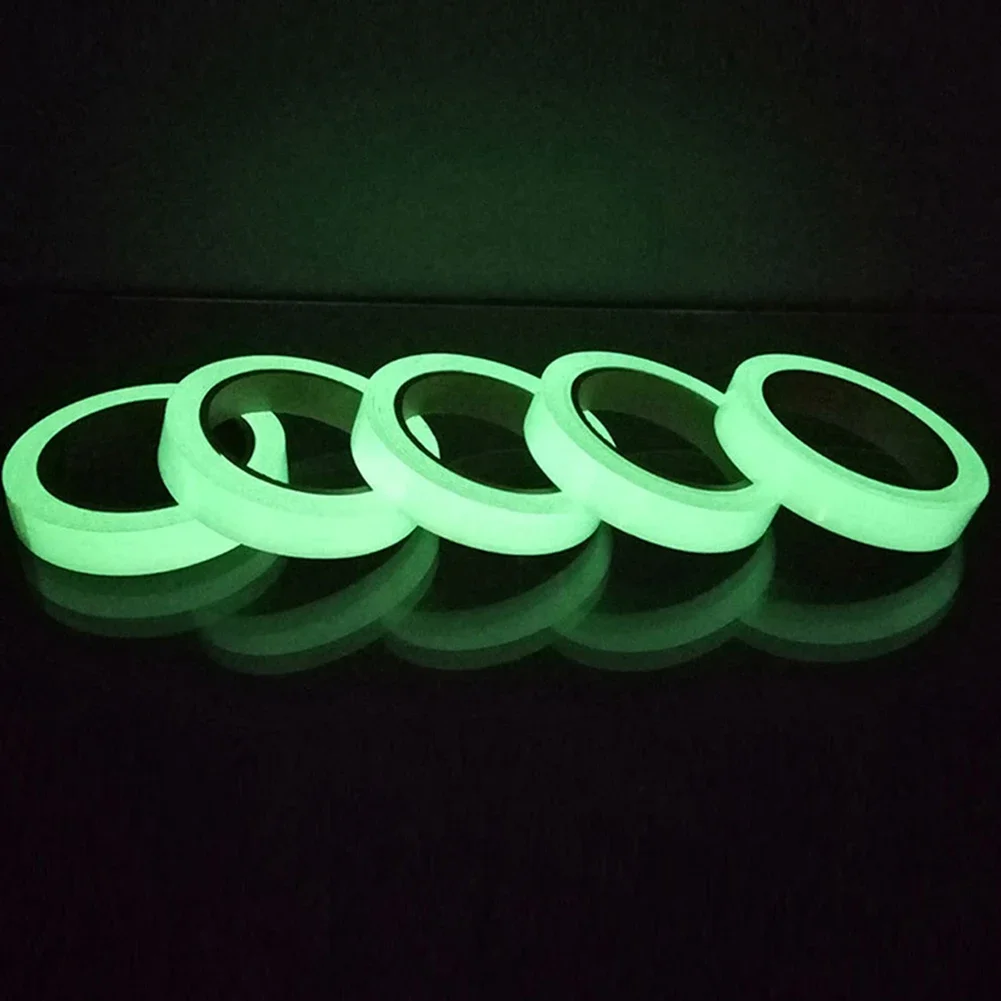 3/5M Luminous Tape Green Warning Ground Light Storage Stair Glow Adhesive Tape Bicycle Frame Warning Reflective Fluorescent Tape