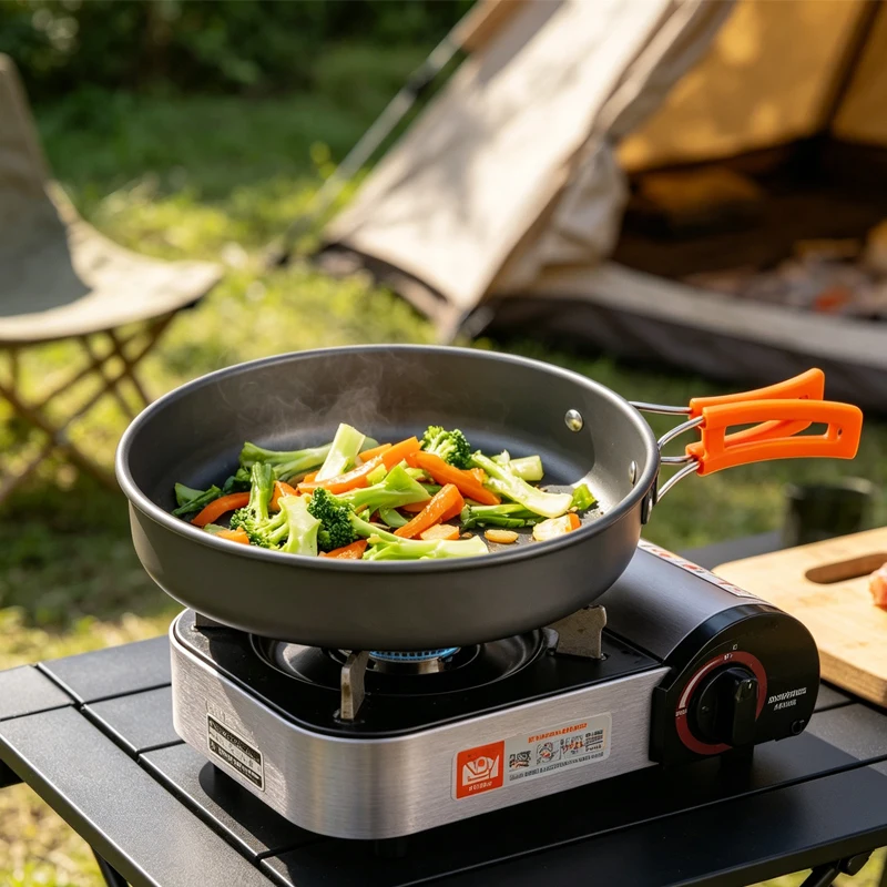 

0.5L 0.9L 1.2L Portable Backpacking Cooking Pan Camping Cookware Pan For Hiking Picnic Outdoor Activities Camping Accessories
