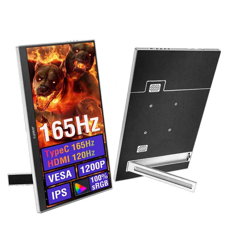 

16-дюймовый портативный монитор 120 Гц/165 Гц IPS второй игровой экран расширенный дисплей для ноутбука с кронштейном для Xbox/raspberry Pi