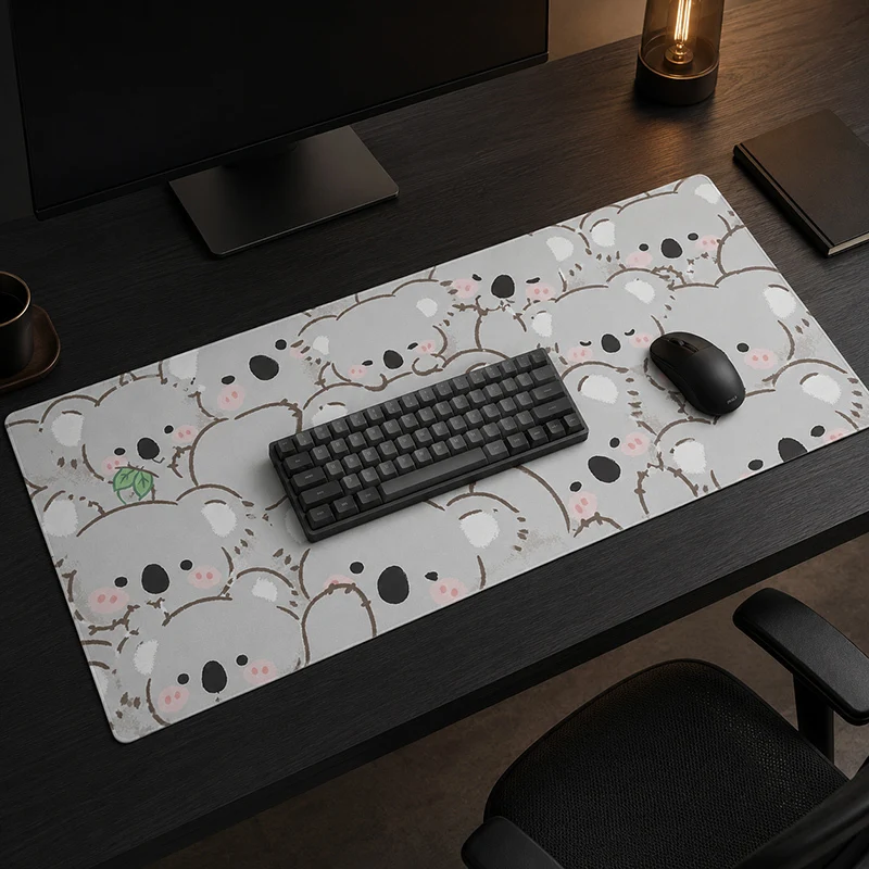 Mouse Pad Cute Koala Gaming XL HD Computer New Mousepad XXL Playmat Mouse Mat Office Soft Non-Slip Office Accessories Mouse Mats