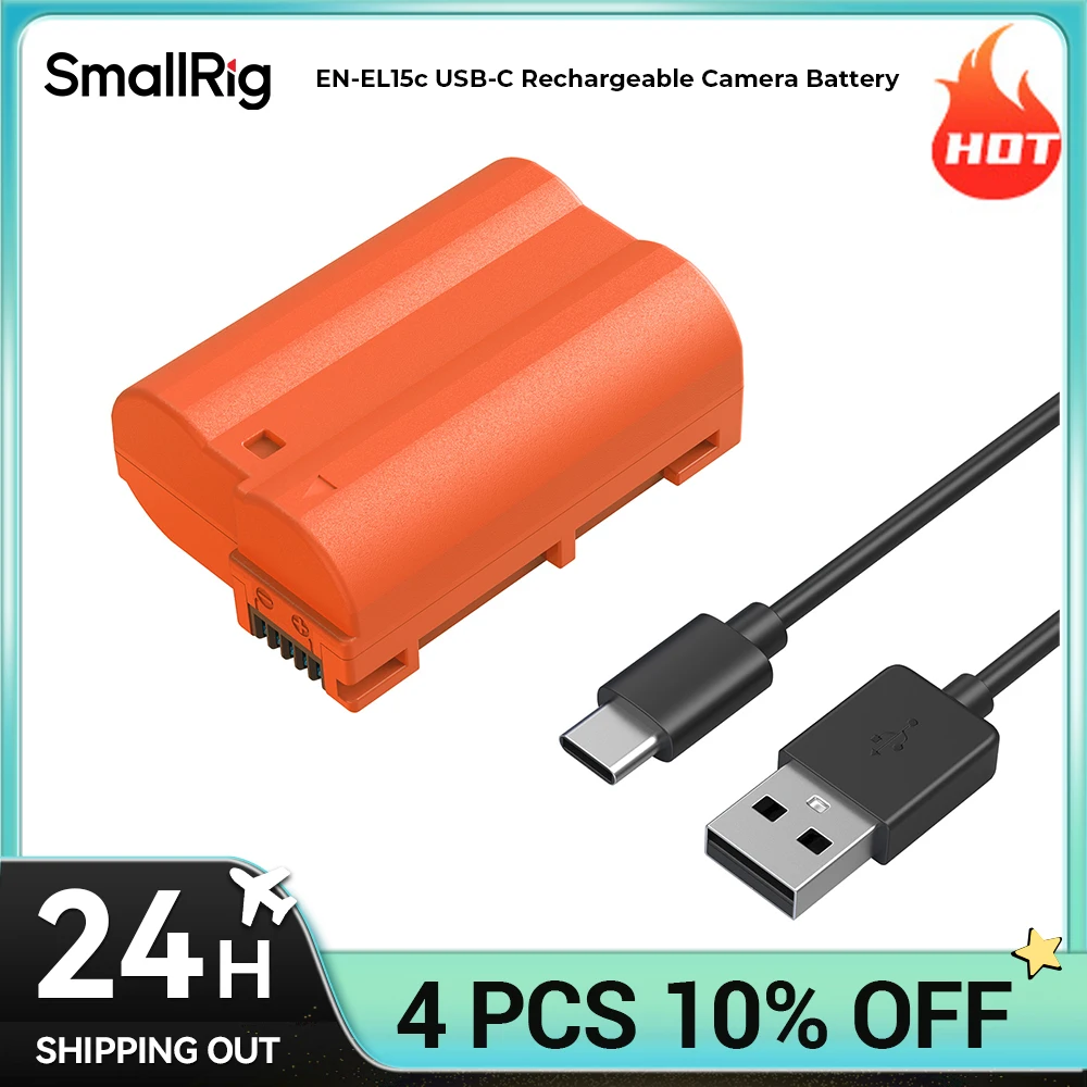 

Совместимый аккумулятор SmallRig EN-EL15C емкостью 2400 мАч с портом USB-C для камеры Nikon Z6 III, Zf, Z8, для Nikon Z7, Z6, Z7 II, Z6 II, Z5