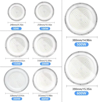 LED UFO हाई बे AC85-265V 50W-600W इंडस्ट्रियल लाइटिंग सीलिंग लाइट मार्केट वेयरहाउस गैराज जिम फैक्ट्री सिलाई मशीन लाइट 10 best sales एलईडी औद्योगिक - №6