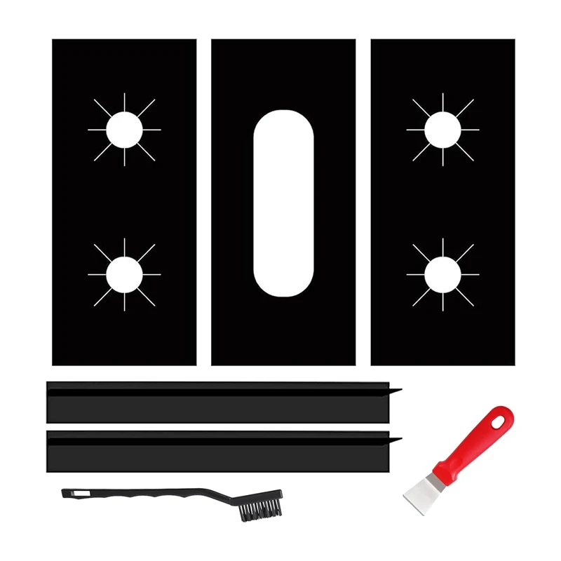 

Guards For Gas Stove Top Covers Protector 0.3Mm,Gas Stove Burner Covers 3 Stove Mat Protector With 2 Stove Space Fillers Durable