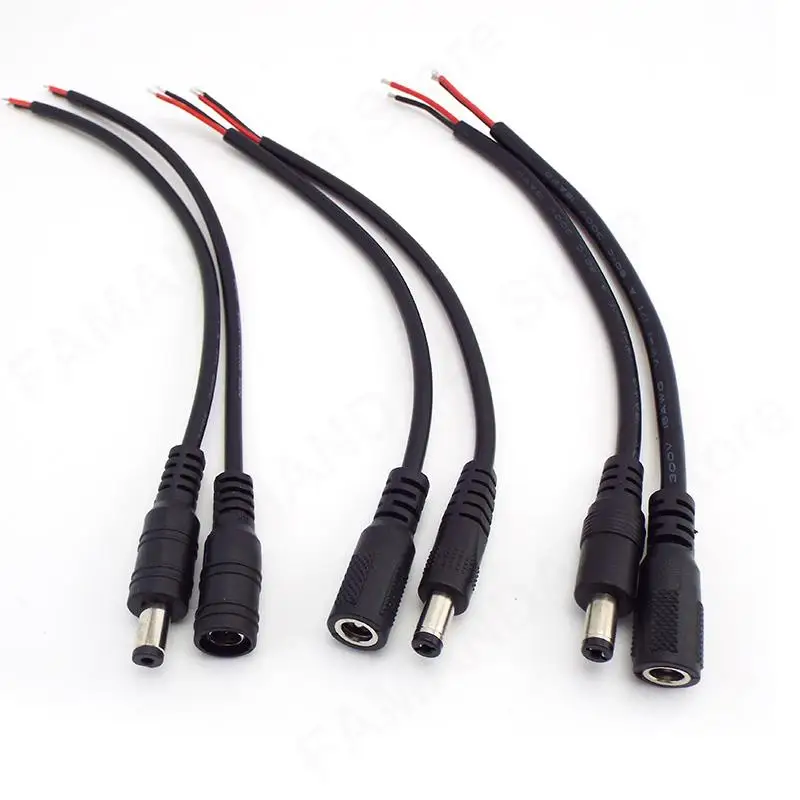 

DC Male Female Power Supply Connector Extension Cable 16/18/20/22awg 7A 10A 5.5x2.1mm Copper Wire For LED Strip Light m20
