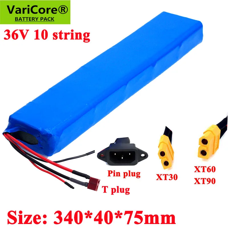 

VariCore 36V 12.0Ah 10Ah 8.0Ah 18650 lithium ion battery pack with 42V 20A BMS 600W