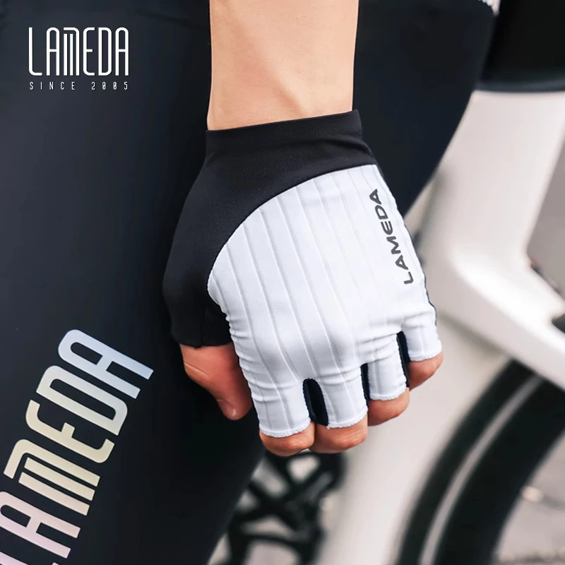 LAMEDA Cycling Gloves Half Finger Spring Summer Men Women Quick Drying Shockproof Breathable Short Finger Gloves