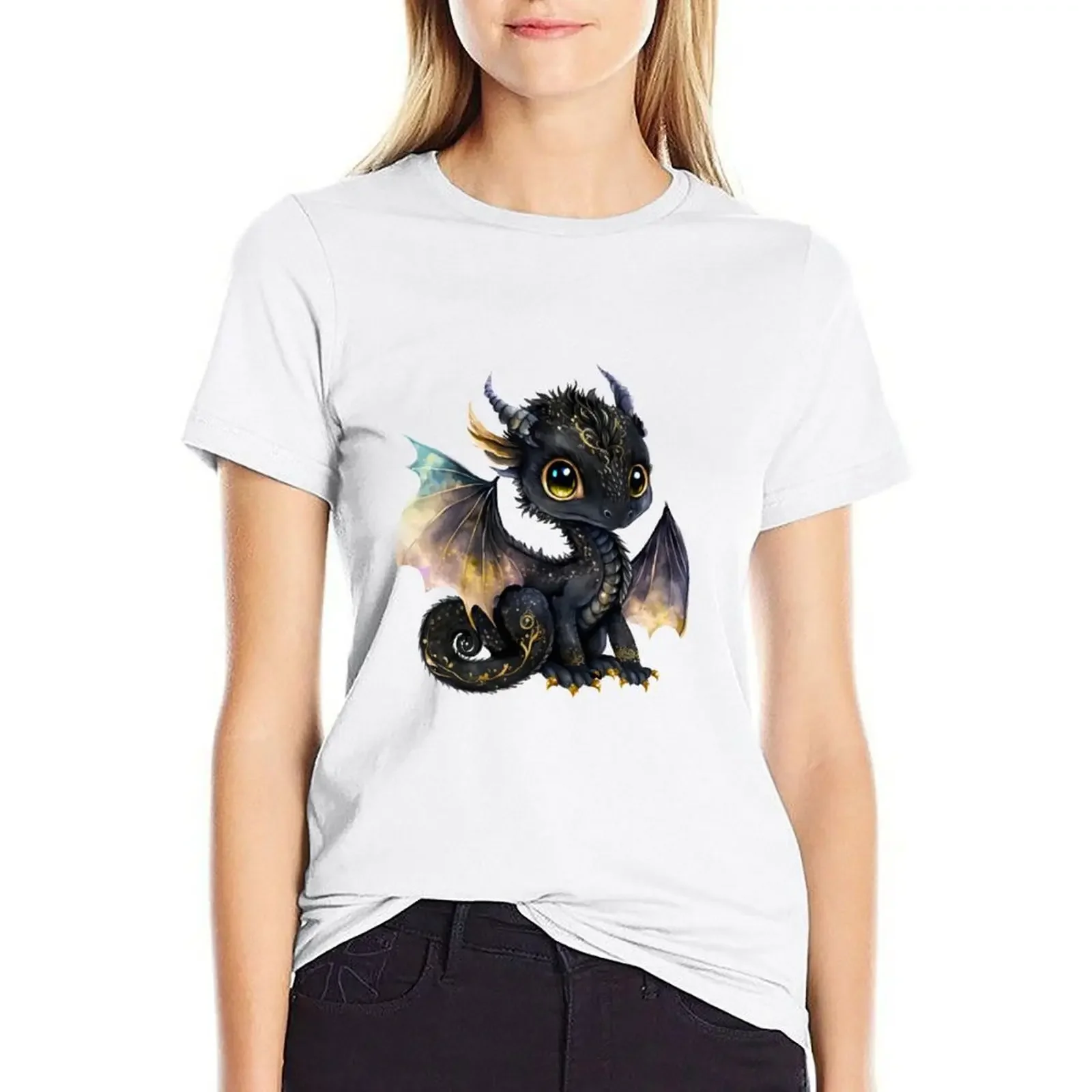 

Little cute dragon T-shirt lady clothes Aesthetic clothing cat shirts for Women