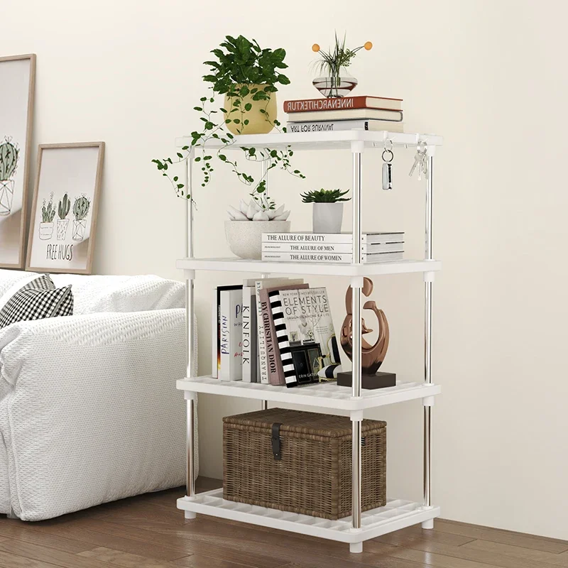 Four story multifunctional bathroom, living room organizer, kitchen, bedroom shelf, floor standing bathroom storage rack