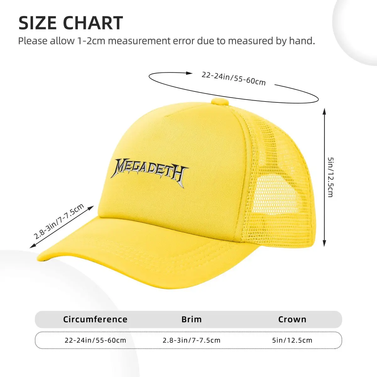 Luxury The Megadeth Metal Band Mesh Baseball Caps Snapback Fashion Baseball Hats Casual Casquette Outdoor For Men's And Women's