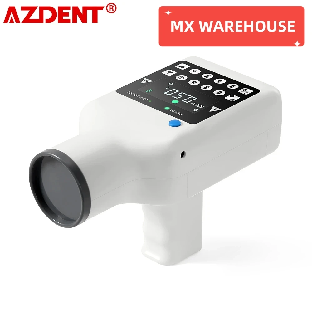 AZDENT Portable Dental X-ray Machine High Frequency X Ray Unit Compatible with Digital Sensor X-ray Film Lab Equipment