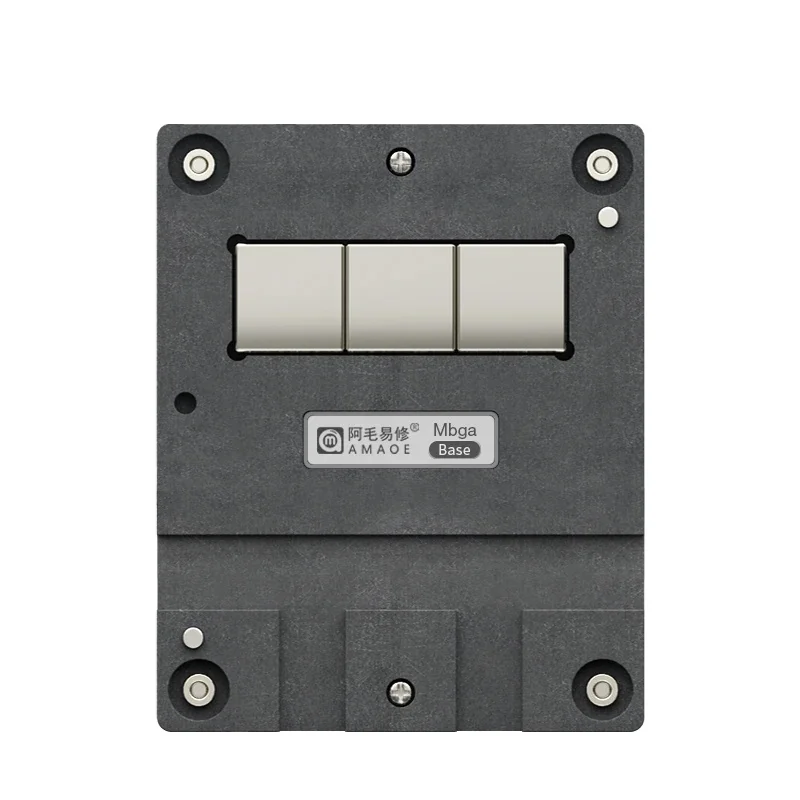 Mbga-IP Reballing Stencil Tin Planting Fixture Steel Mesh Platform for 7-16 Pro Max CPU NAND Baseband Repair Tools