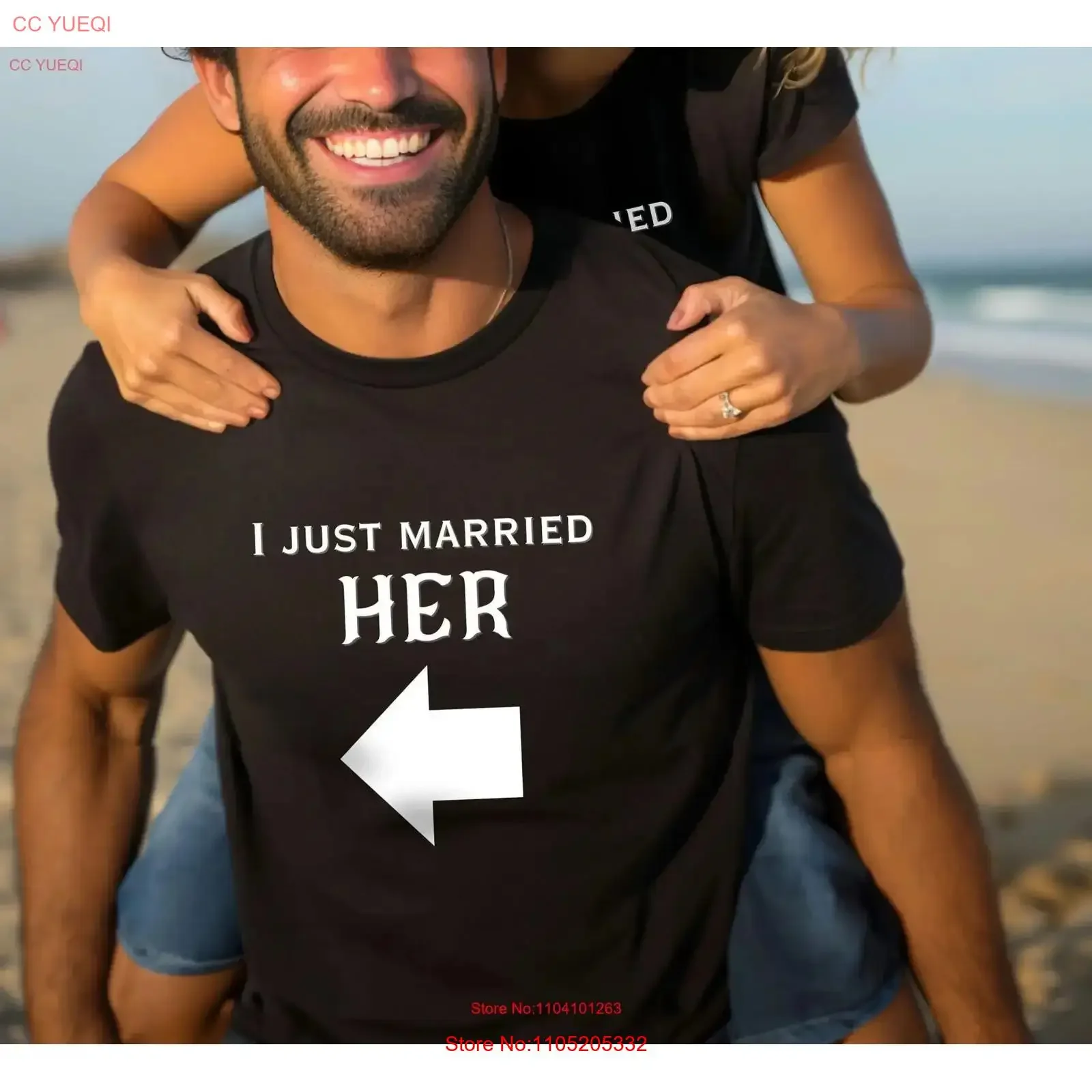 Just Married Matching Couple T Shirt Wedding Apparel Bride Groom for Honeymoon Wedded Destination Trip vintage Washed Casual