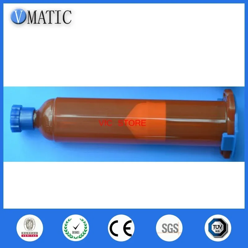 High Quality 10Pcs 50ml/cc Loca UV Glue Dispensing Pneumatic Syringes Barrel With Piston/Stopper/End Cover(Without Glue Inside)