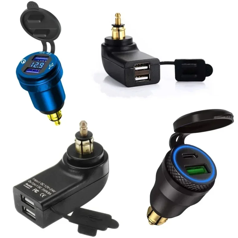 

F800R QC3.0 Dual USB зарядное устройство адаптер питания Hella DIN разъем для BMW F750GS R1250GSA G650XGS F900R R1200RT R1200GS ADV S1000XR