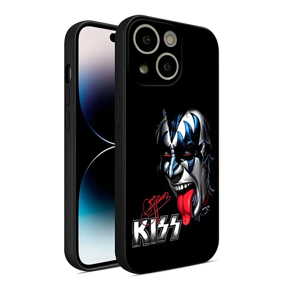 Kiss Metal Rock Band Phone Case For 14 Pro Max For Iphone 15 13 12 Mini 11 Xr X Xs Pro Max 8 6s 7 6 Plus Back Covers