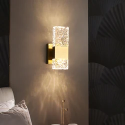 Licht Luxus LED Kristall Wand leuchte, Schlafzimmer Nachttisch lampe, minimalist ische TV Hintergrund wand, Korridor, Treppe, Wohnzimmer Lampe