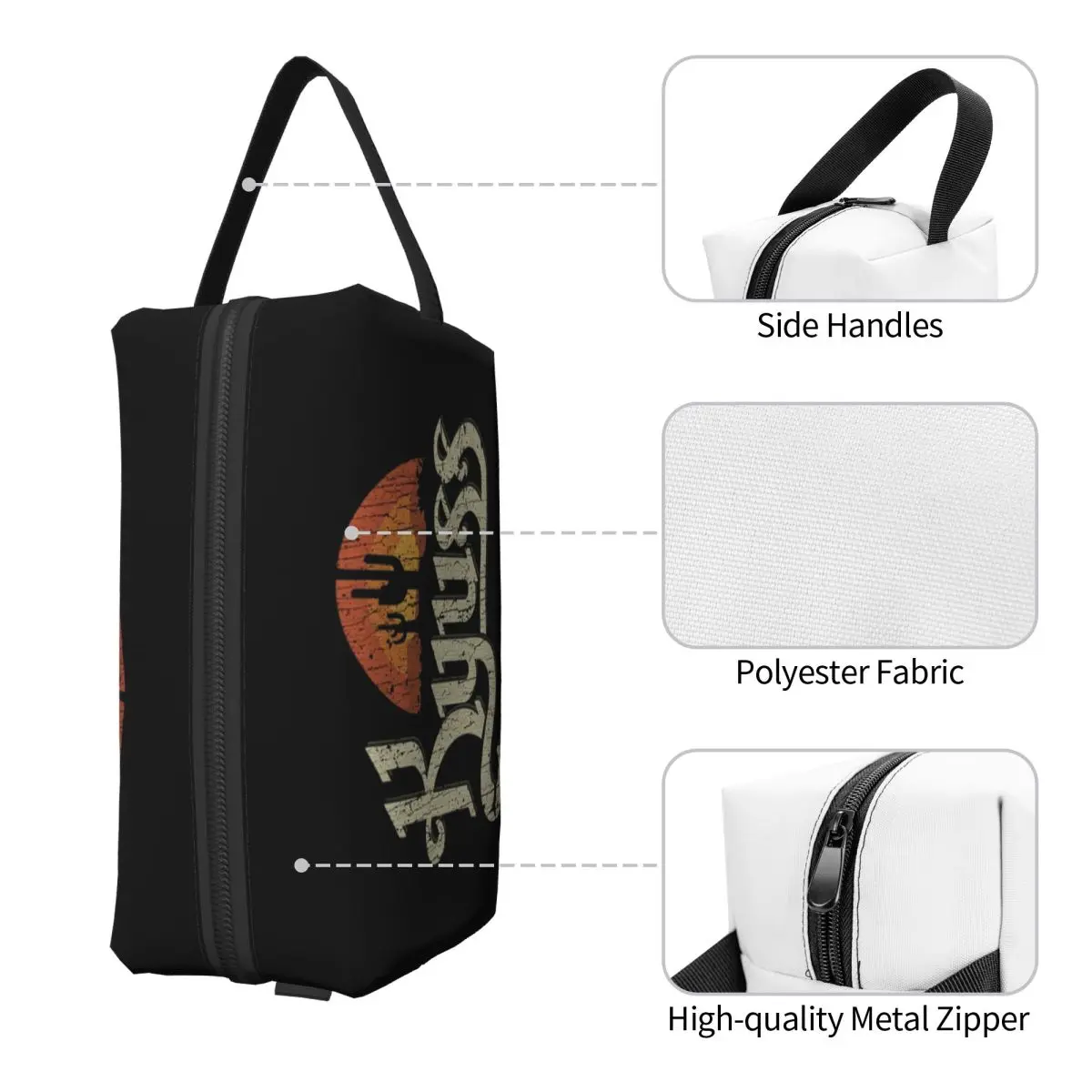 Kyuss サンセット 1987 化粧バッグ化粧品オーガナイザー収納 Dopp キットトイレタリー化粧品バッグ女性美容旅行鉛筆ケース