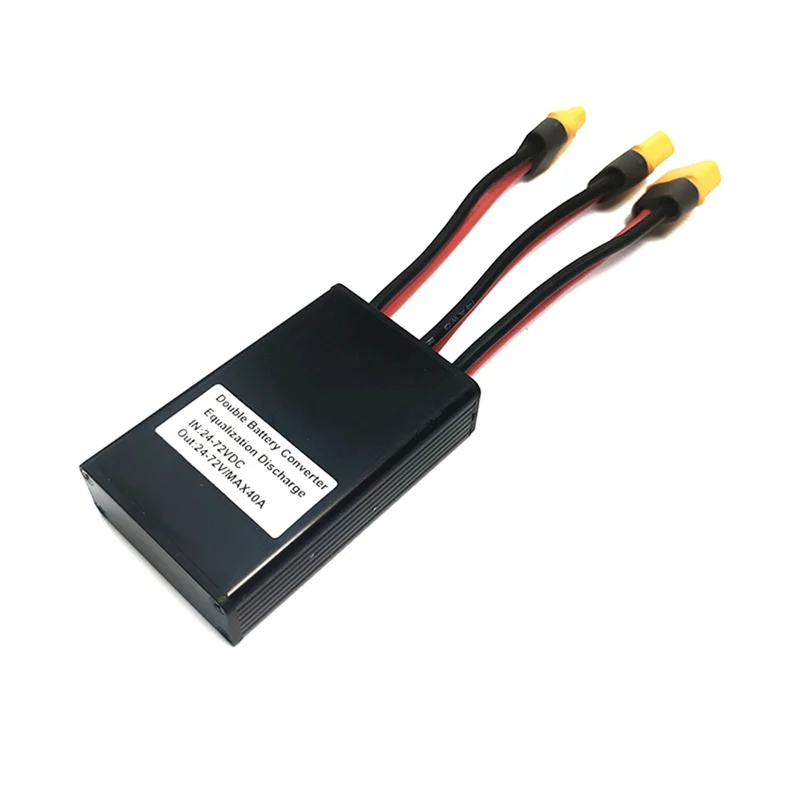 Dual Battery Connection Adapter Switcher Module Increase Battery Capacity Dual Battery Parallel Module with 20V-72V(20A)