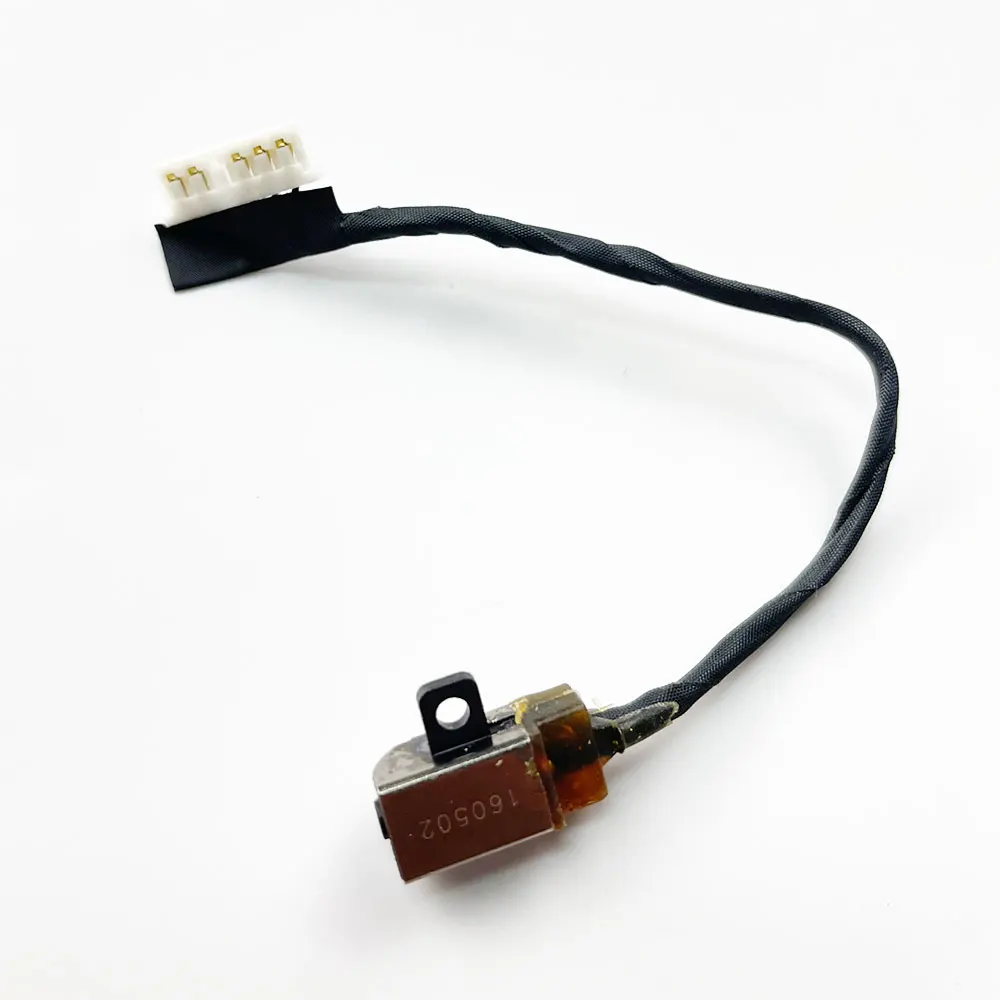 Conector de energia dc com cabo para dell, inspiron 15 5570 5575 17 5770 p75f cabo flexível para laptop 02k7x2