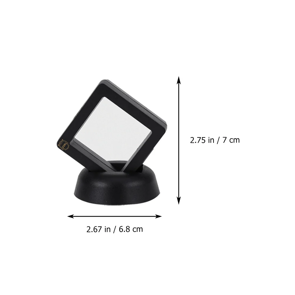 5Pcs Commemorative Coin Display Case Square Premium PP Material Table Top Holder for Home Office Decor Coin Collection Rack