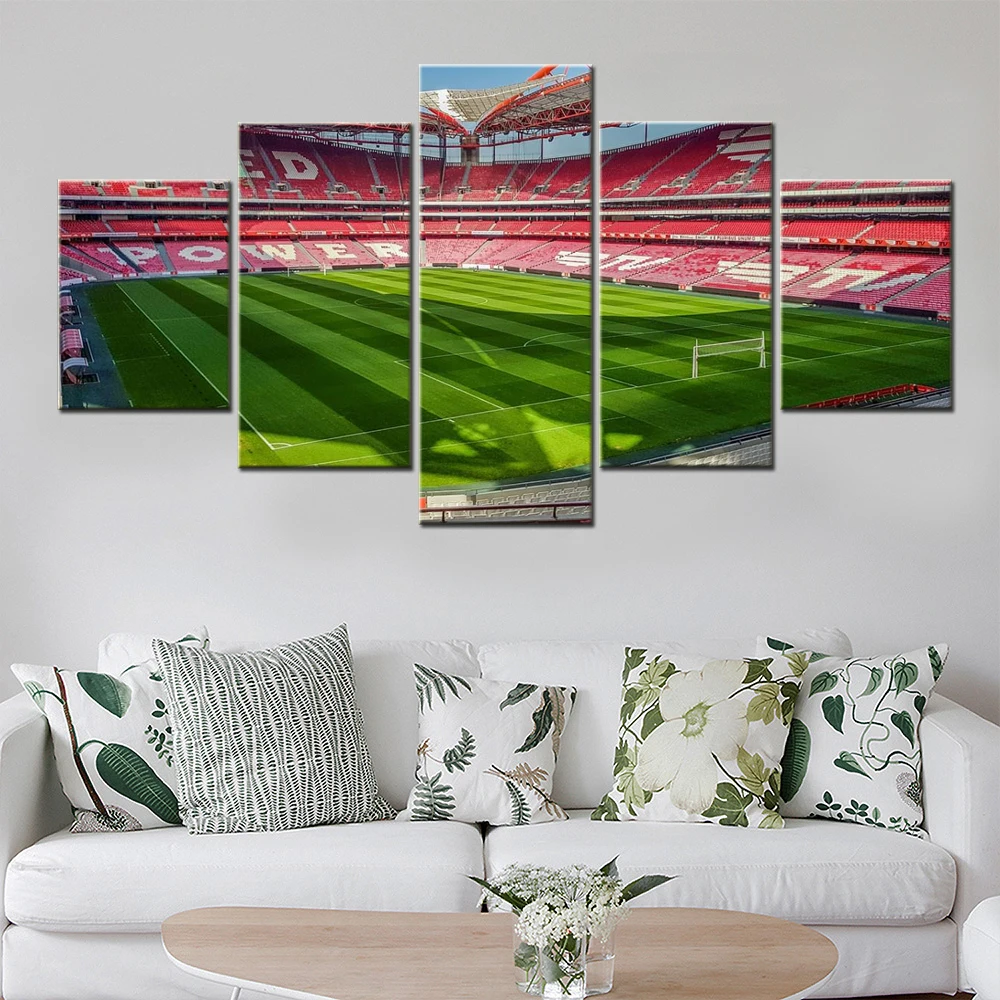 Modern 5 Pieces Canvas Wall Arts Lutz Benfica Stadium Home Decor Painting Picture Living Room Poster Print Bedroom Mural Artwork