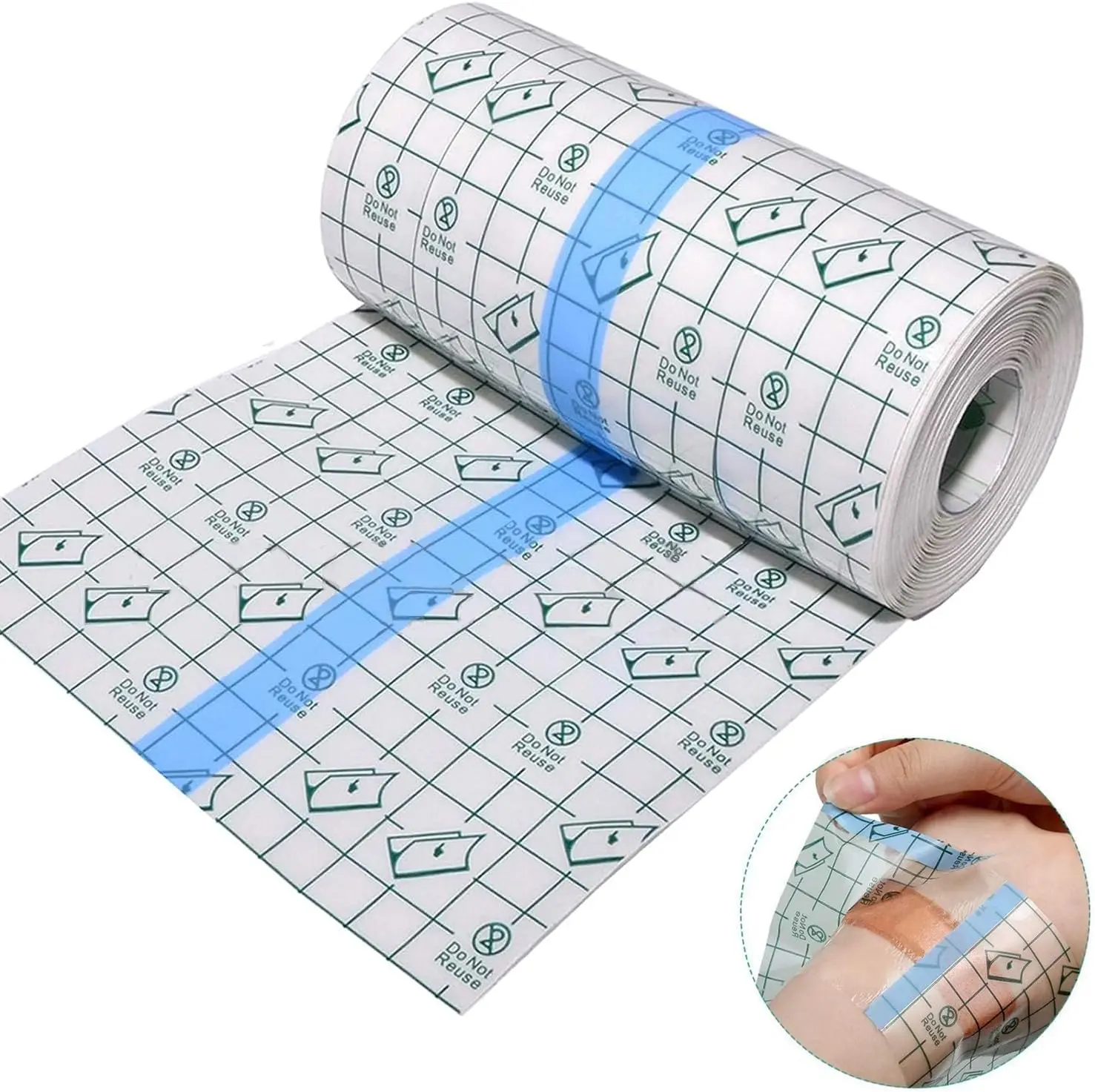 1 rouleau de pansements imperméables pour tatouage, 6 "/8"/10 ", bande de couverture de tatouage pour deuxième peau, pour tatouage plus rapide, Film Transparent