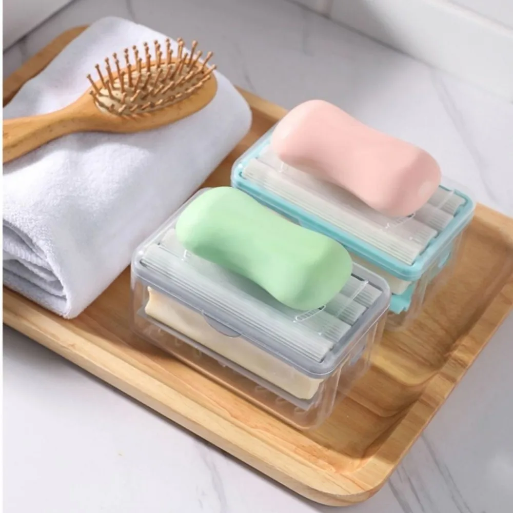 New Hand Free Scrubbing Soap Box Multifunctional Bubble Foaming Soap Box Home Automatic Soap Drain Roller Laundry Soap Drainage