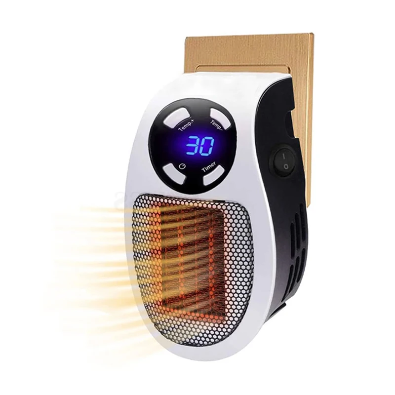 Portable Electric Small Space Air Heater Plug in Wall Room Mini Radiator Remote Hand Warmer Machine