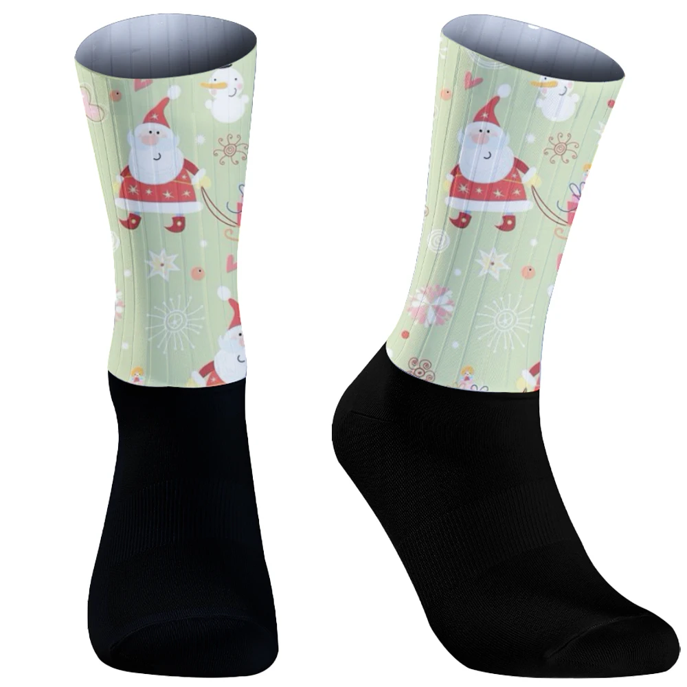 Christmas cycling socks Running Quick Dry Medium Cylinder Men and Women Sports Fitness in the Tube