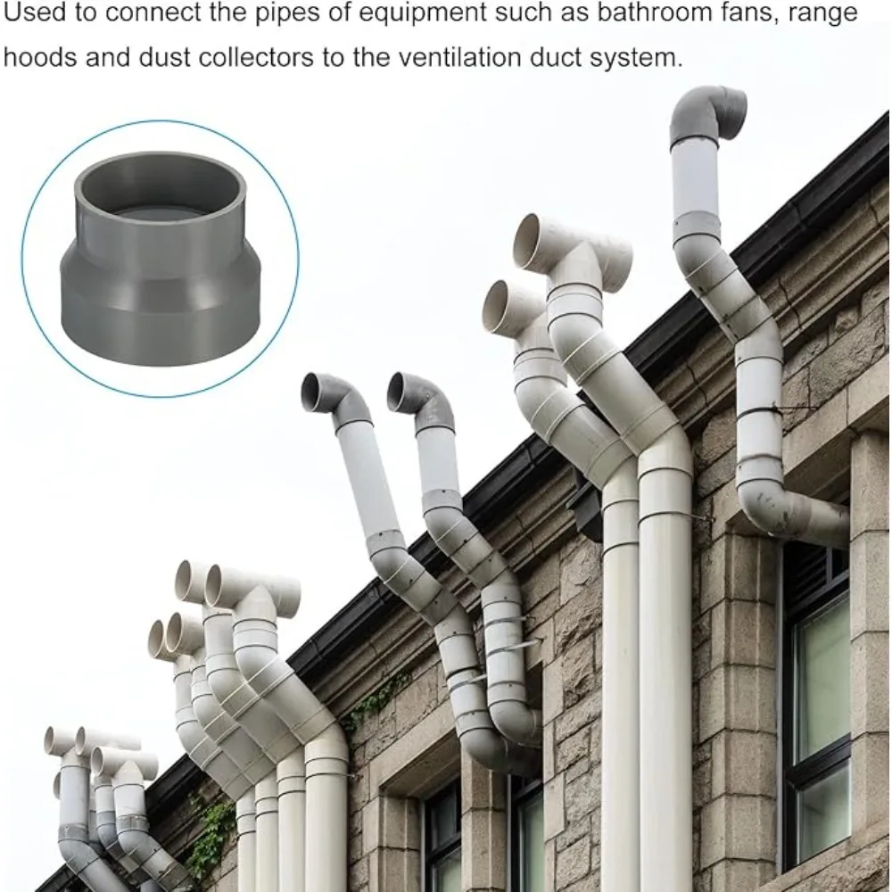 PVC Transdirect 20 25 32 40 50 63 75 90 110 Verloopstuk Converteren Grijs