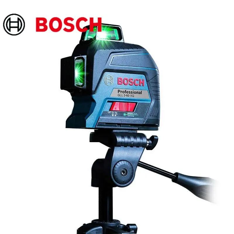 Bosch Professional 360 Self-Leveling Laser Level High Power Green Laser Range Finder Roulette Laser Distance Meter Tools 12 Line