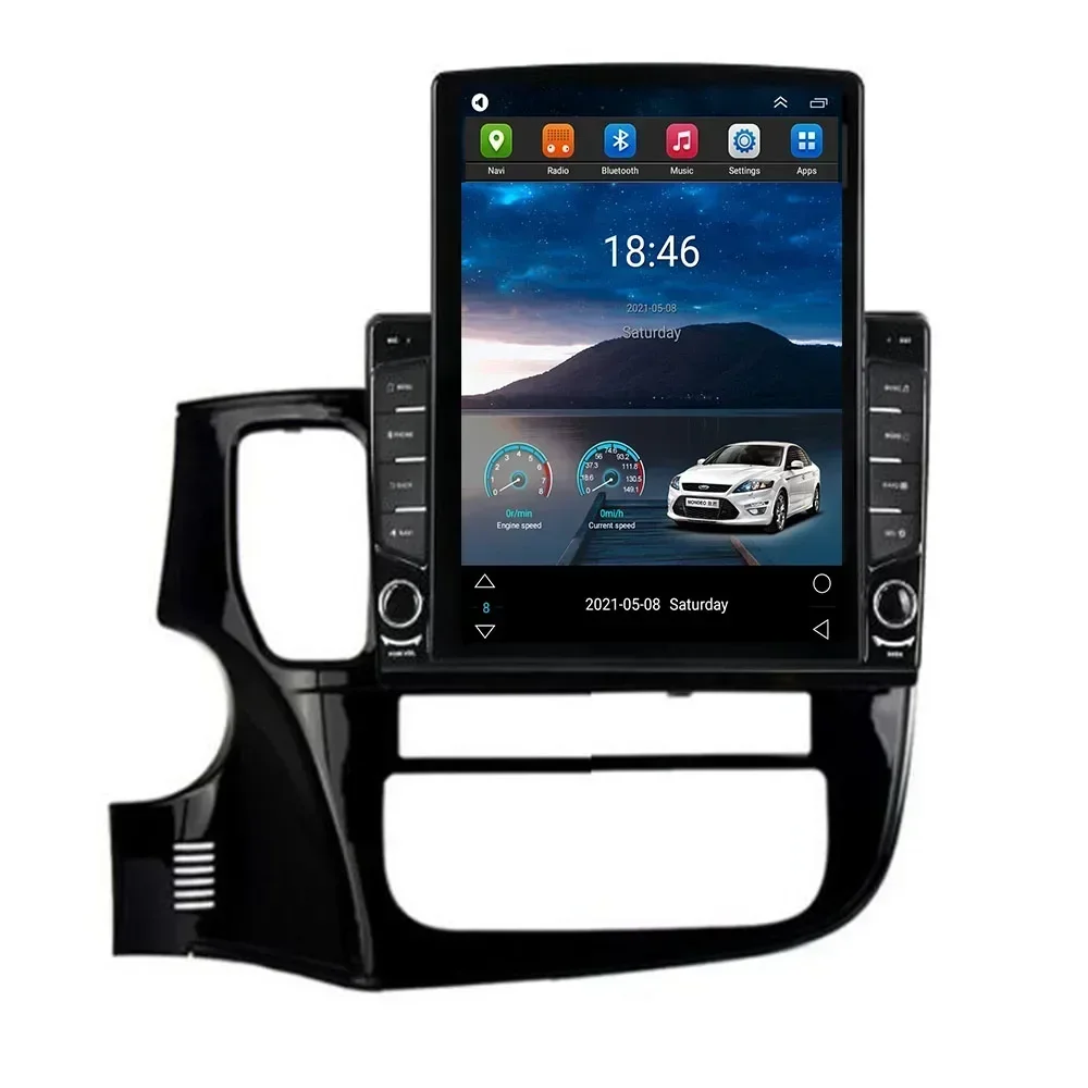 สําหรับTeslaสไตล์ 2 Din Android 13 รถวิทยุสําหรับMitsubishi Outlander XL 3 2012-2018 เครื่องเล่นวิดีโอมัลติมีเดียGPSสเตอริโอCarplay