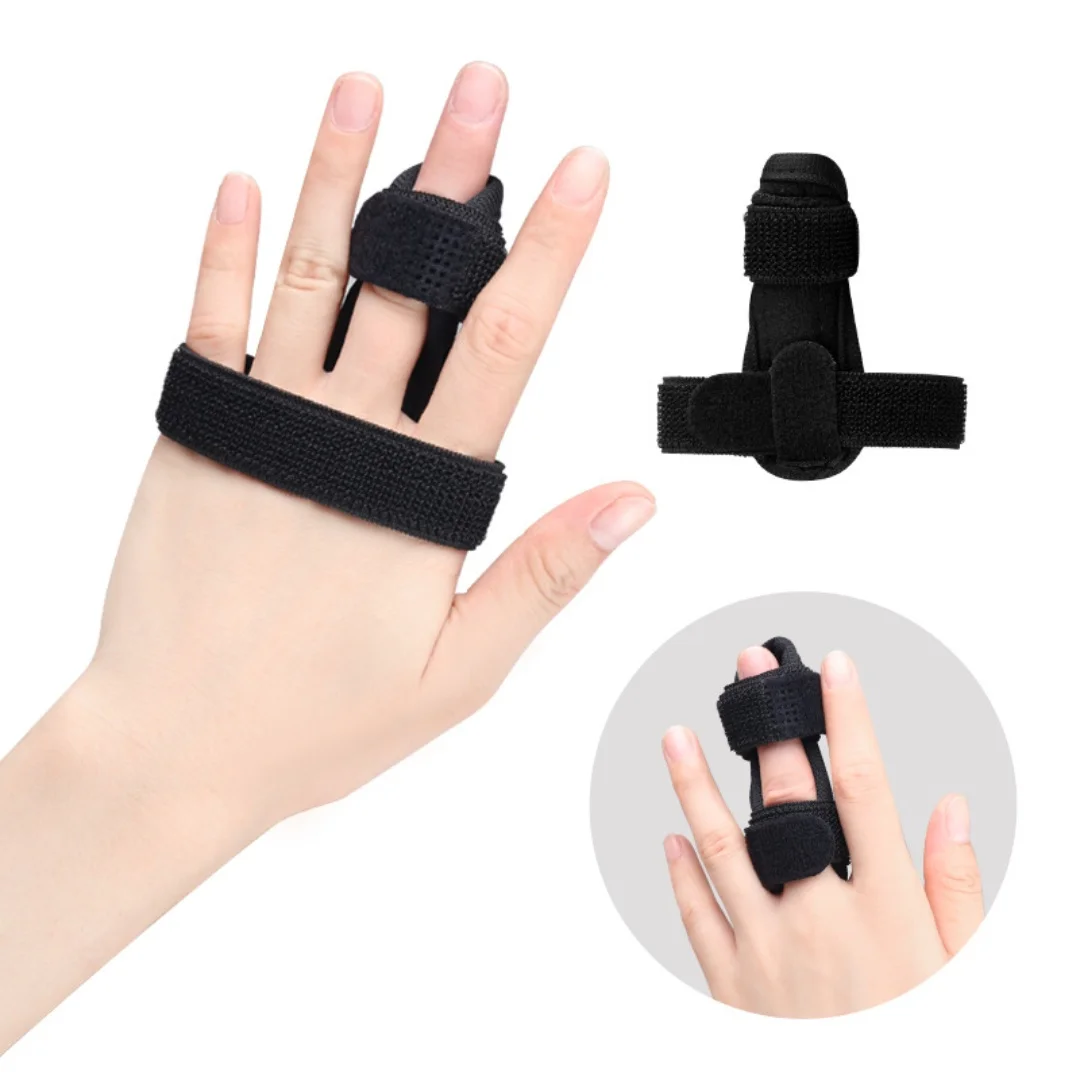 1pcs Finger Fixation Strap with Aluminum Strip Finger Support Band Finger Support Brace Trigger Finger Splint for Pain Relief